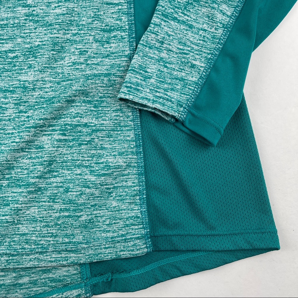 Danskin Now Athletic Shirt Womens Large 12-14 Green Long Sleeve - Picture 6 of 8